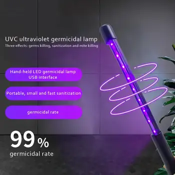 

UV ultraviolet sterilization and disinfection lamp USB interface hand-held portable home travel mobile sterilization LED lamp