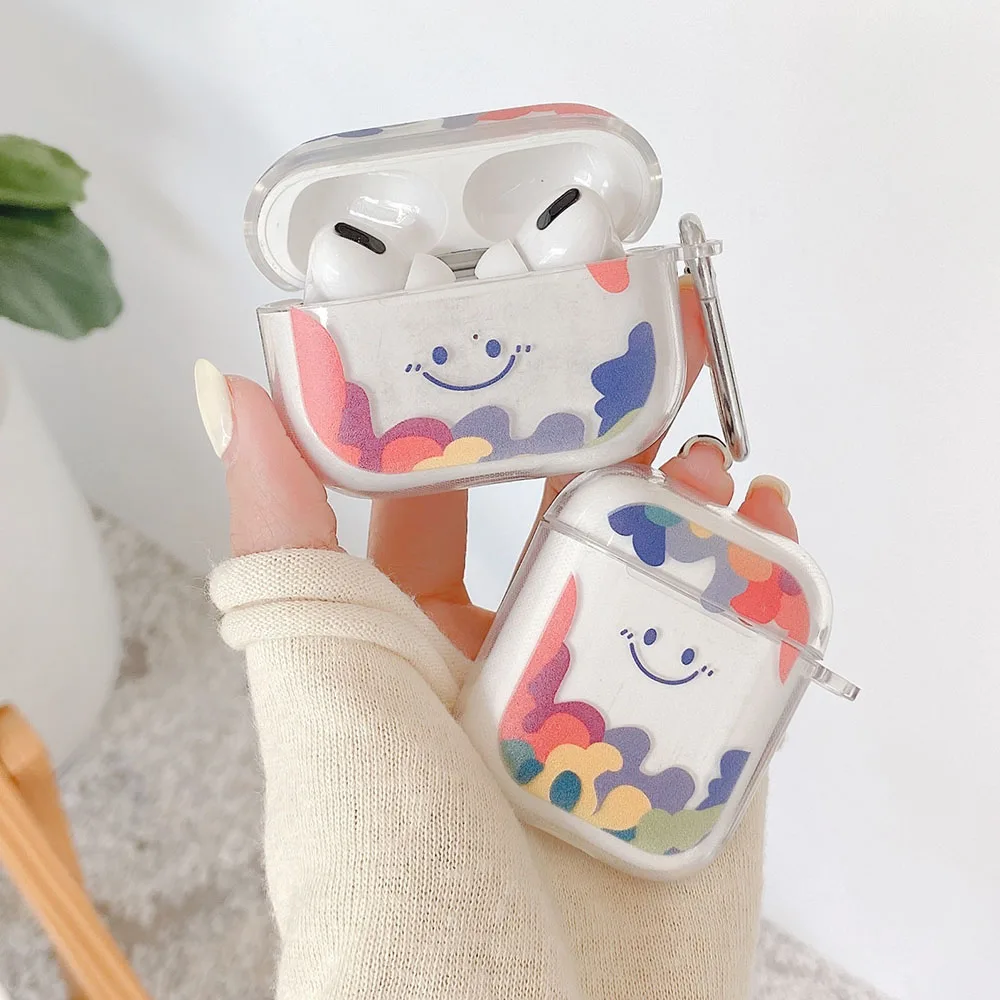 Summer Ice Cream Smile Face Cartoon Case For Apple AirPods Pro, Airpods 1, Airpods 2