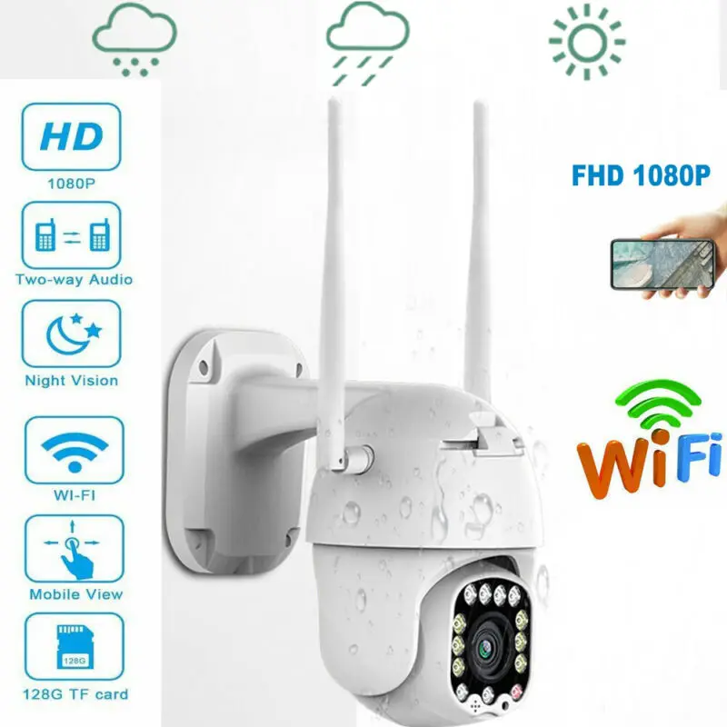 

1080P PTZ IP Camera Wifi Outdoor Speed Dome Wireless Wifi Security Camera Pan Tilt 4X Digital Zoom 2MP Network CCTV Surveillance