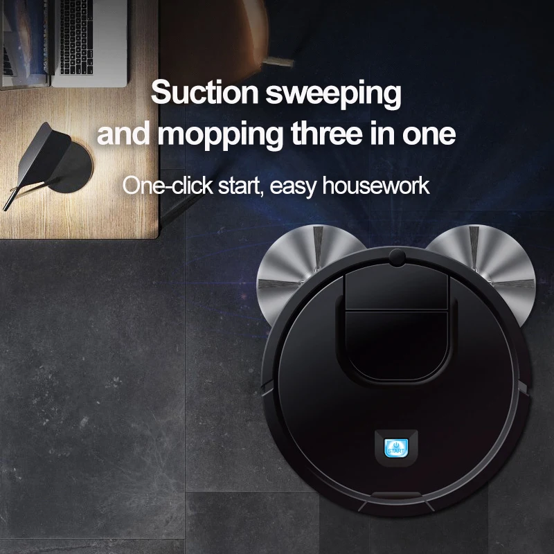 

1800Pa Robot Vacuum Cleaner USB Rechargeable 3 In 1 Smart Sweeping Robot Automatic Sweeper Mopping Home Floor Cleaning Machine