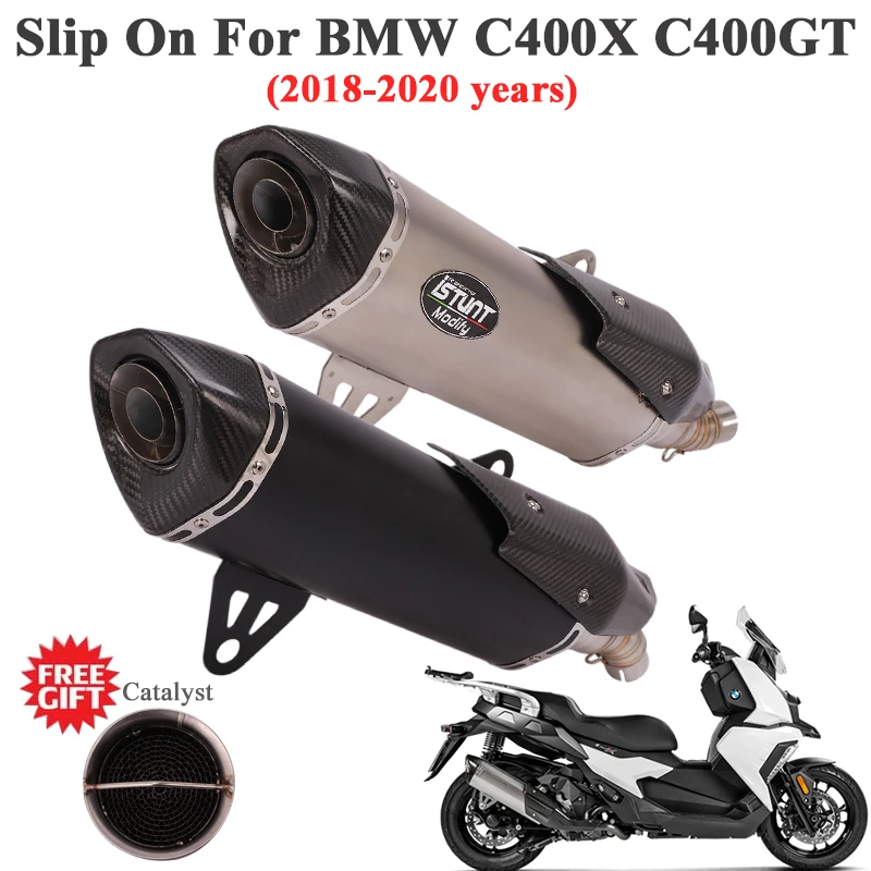 Slip On For Bmw C400 C400x C400gt 2018 - 2020 Motorcycle Exhaust Escape  Catalyst Middle Link Pipe Carbon Fiber Muffler Db Killer - Exhaust   Exhaust Systems(motorcycle) - AliExpress