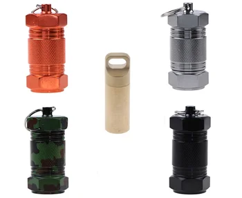 

Aluminium Alloy Multifunctional Brass Seal Waterproof Medicine Outdoor Pocket Pill Box Case Multi-type To Choose