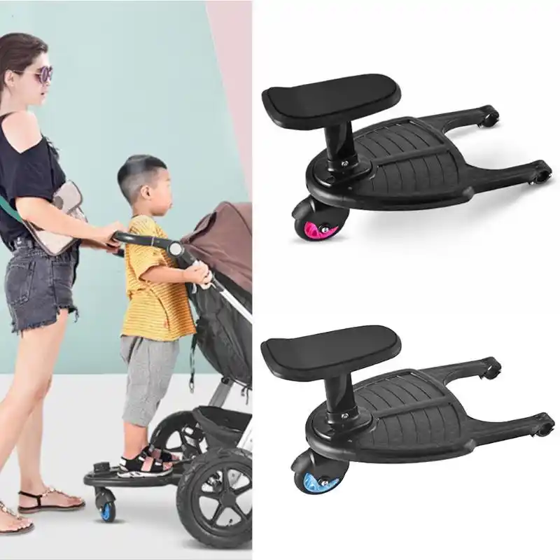 Baby Trolley Assistant Fashion Children Stroller Pp And Pu Pedal Adapter Scooter Standing Plate With Seat Strollers Accessories Aliexpress