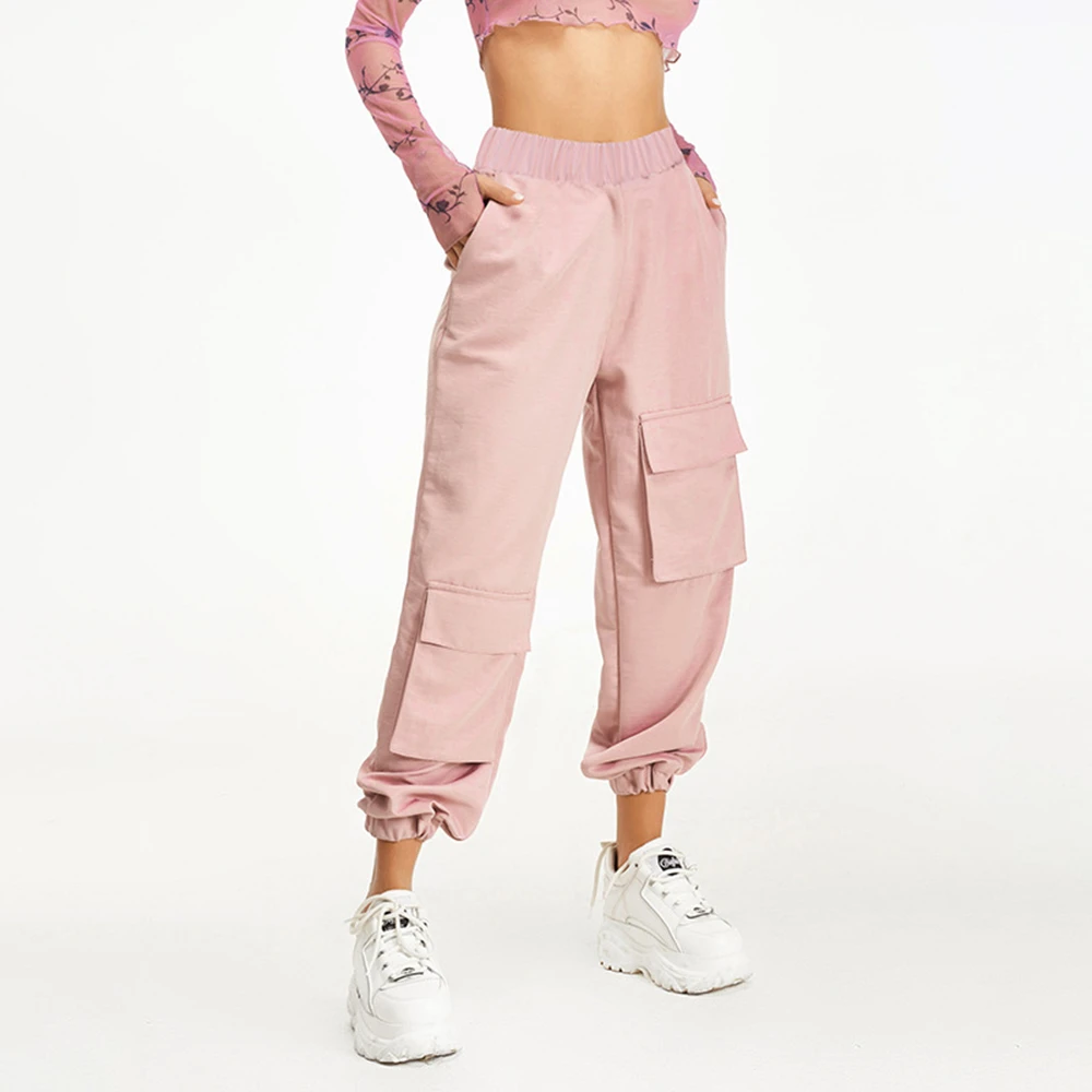 pink and black cargo pants