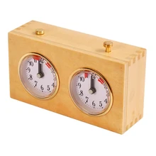 Механический Деревянный Шахматы Плата часов игры синхронизации инструменты не Батарея требуется часы для игры в шахматы