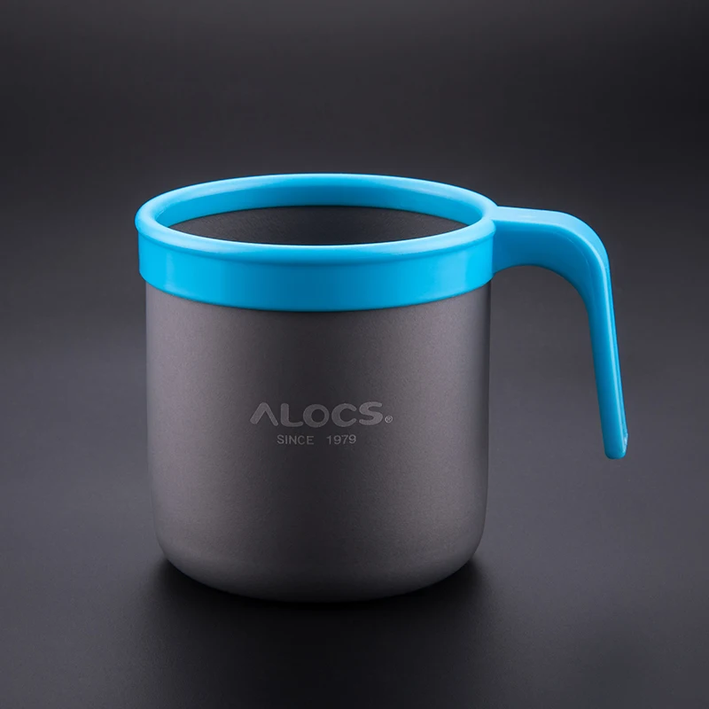 Alocs TW-401, для улицы, портативная, 400 мл, для кемпинга, чашка для воды, кружка для кофе, чашка, стакан для путешествий, пеших прогулок, альпинизма - Цвет: Небесно-голубой