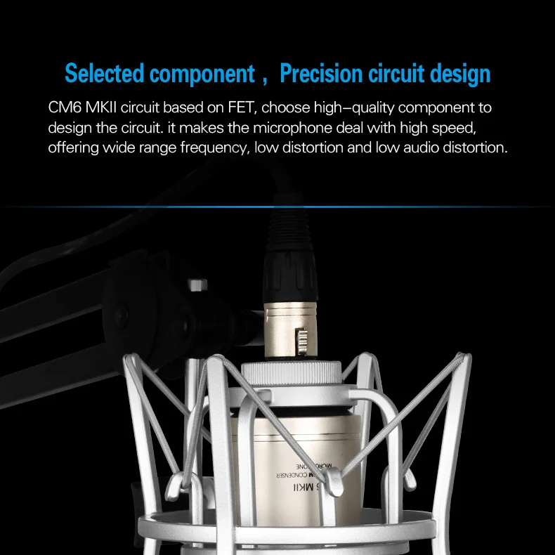 Новое обновление Alctron CM6 MKII конденсаторный микрофон конденсатор кардиоидный большой мембранный конденсатор записывающий микрофон