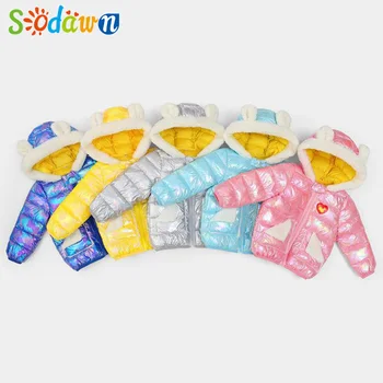 

Sodawn Boys Girls Clothes New Children Winter Jackets Shine Boys Coats Casual Hooded Coats Outwear Kids Parka Jacket Snowsuit