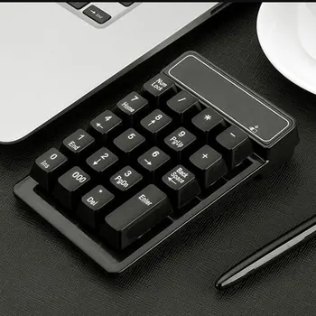 

2.4GHz Mini USB Numeric Keypad Universal 19 Keys External Keyboard Easy Operate Computer Desktop Notebook Digital Black Portable