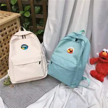 Винтажная школьная сумка для девочек в Корейском стиле, простой рюкзак для школьников, стиль, Холщовый Рюкзак