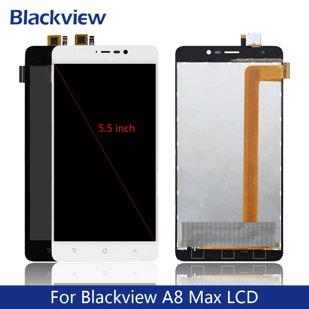 Черный/белый для Blackview A8 Max ЖК дисплей + сенсорный экран 5 дюймов дигитайзер в сборе