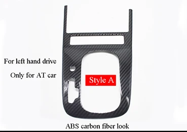 Style A Для Volkswagen JETTA 2011 2012 2013 левый руль Внутренняя панельная Накладка для коробки передач наклейка отделка автомобиля Стайлинг - Название цвета: Style A