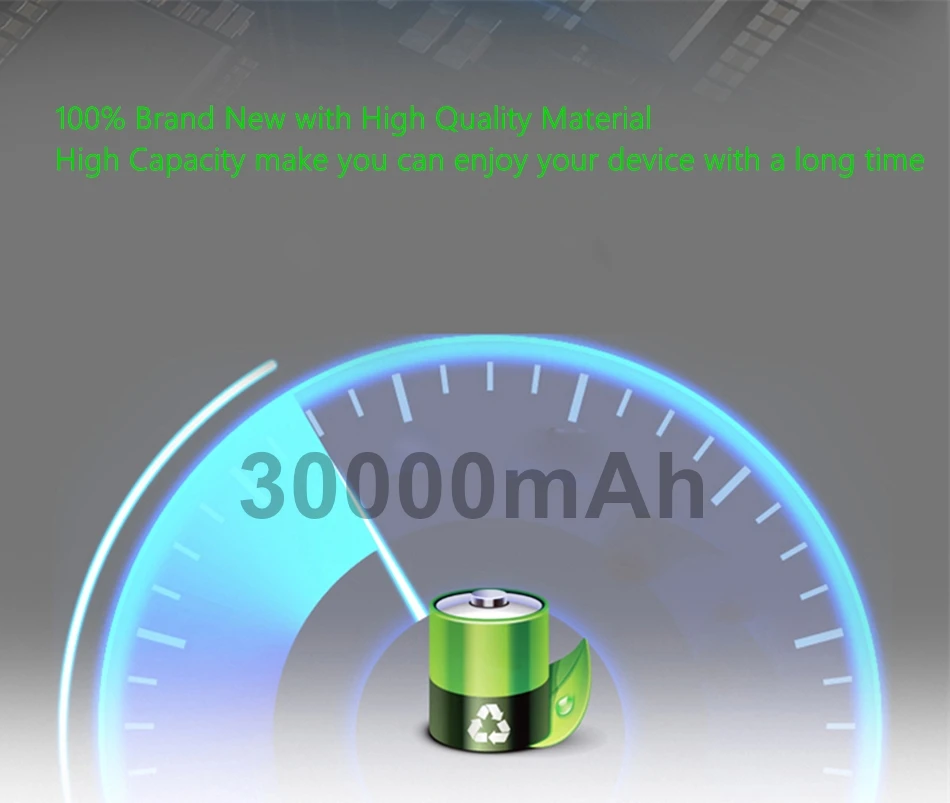 30000 мАч Внешний аккумулятор для iPhone 11 pro 6 6s 7 8 Plus X XS max XR Pover Bank USB светодиодный внешний аккумулятор для зарядки