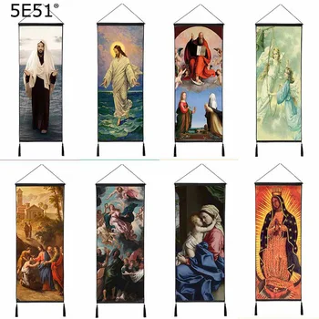 

Fabric cotton and linen decorative painting bedroom auditorium background painting decoration 120*48cm