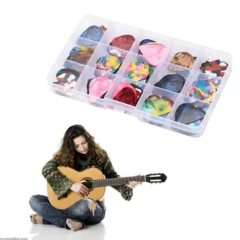 

Plectrum Bass Guitar Parts Protect Finger Musical Accessories Picks Colorful Universal 100pcs/Box