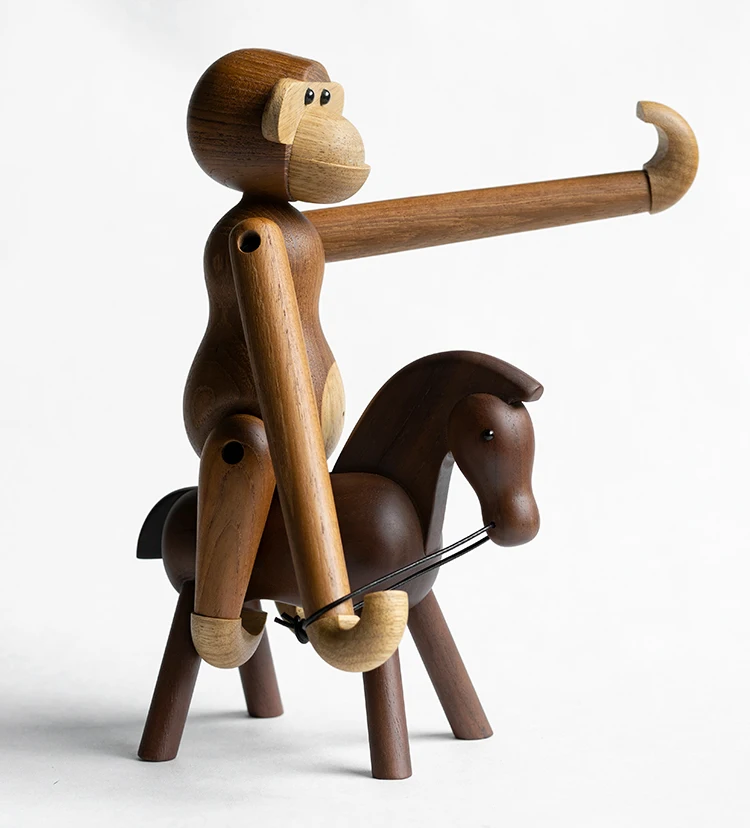 Деревянная статуэтка ручной работы, обезьяна, детская комната, спальня, гостиная, украшение для дома, аксессуары, украшения, подарок на праздник, игрушки для Христос