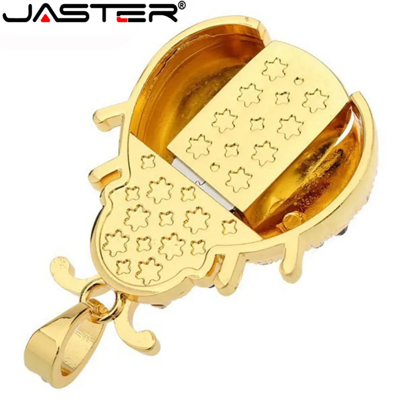 Usb флеш накопитель JASTER с кристаллами в виде жука usb 2 0 4 ГБ 8 16 32 64 бесплатная