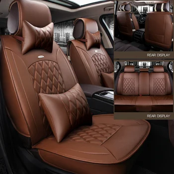 

WLMWL Universal Leather Car seat cover for Renault all models logan scenic fluence duster megane captur laguna kadjar