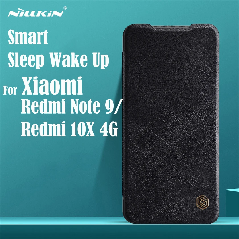 For Xiaomi Redmi Note 9 Redmi 10X 4G Flip Case Nillkin Leather Wallet Smart Sleep Wake Up Flip Cover For Redmi Note 9 Phone Bags For Xiaomi Redmi Note 9 Redmi 10X 4G Flip Case Nillkin Leather Wallet Smart Sleep Wake Up Flip Cover For Redmi Note 9 Phone Bags