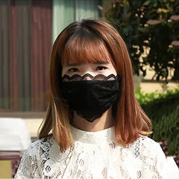 

Mouth Face Cover Facemasks Fashion Lace Patchwork Mesh Reusable Washable Maske Breathable Dustproof Protective Face Maks Scarf