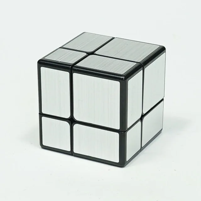 Qiyi зеркальный блок HelloCube 2x2 куб матовый магический куб головоломка 2x2 скоростной куб развивающая игрушка или хороший подарок - Цвет: silver