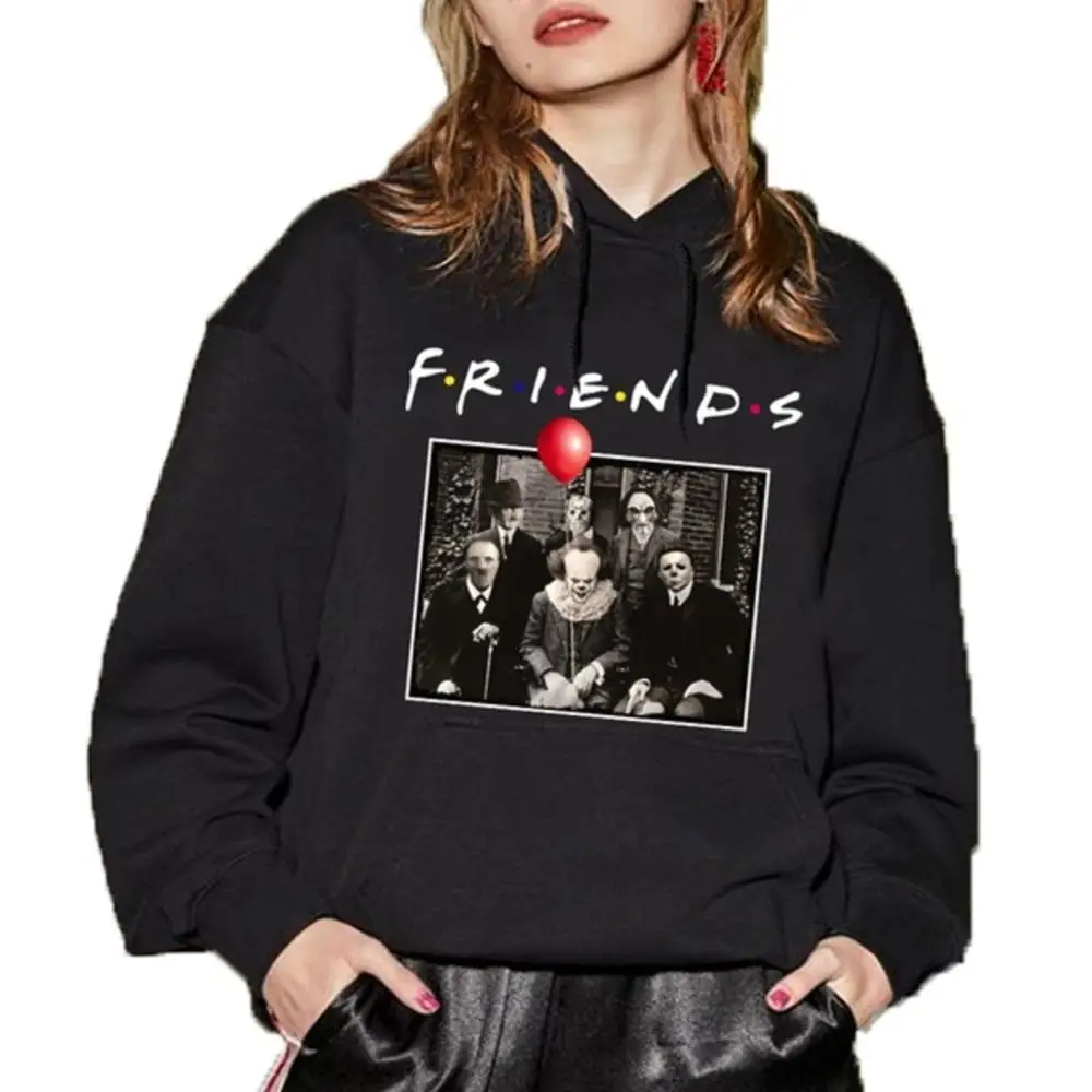 

Horror Friends Pennywise Michael Myers Jason Voorhees Halloween Hoodie Sweatshirts for women men Cotton Halloween hoodie