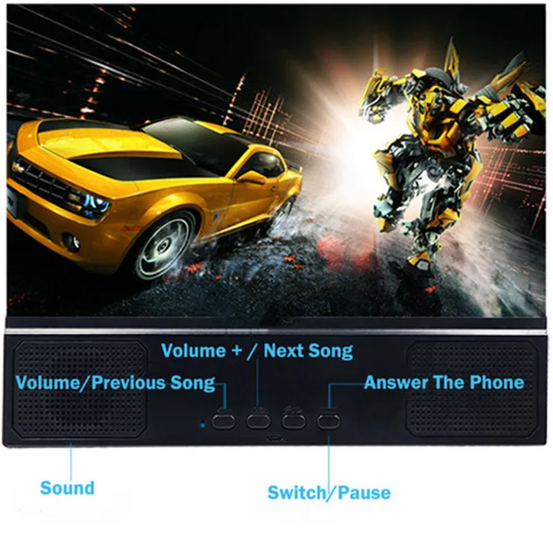  12 inch Mobile Phone Screen Magnifier 3D HD Video Amplifier Smartphone Stand