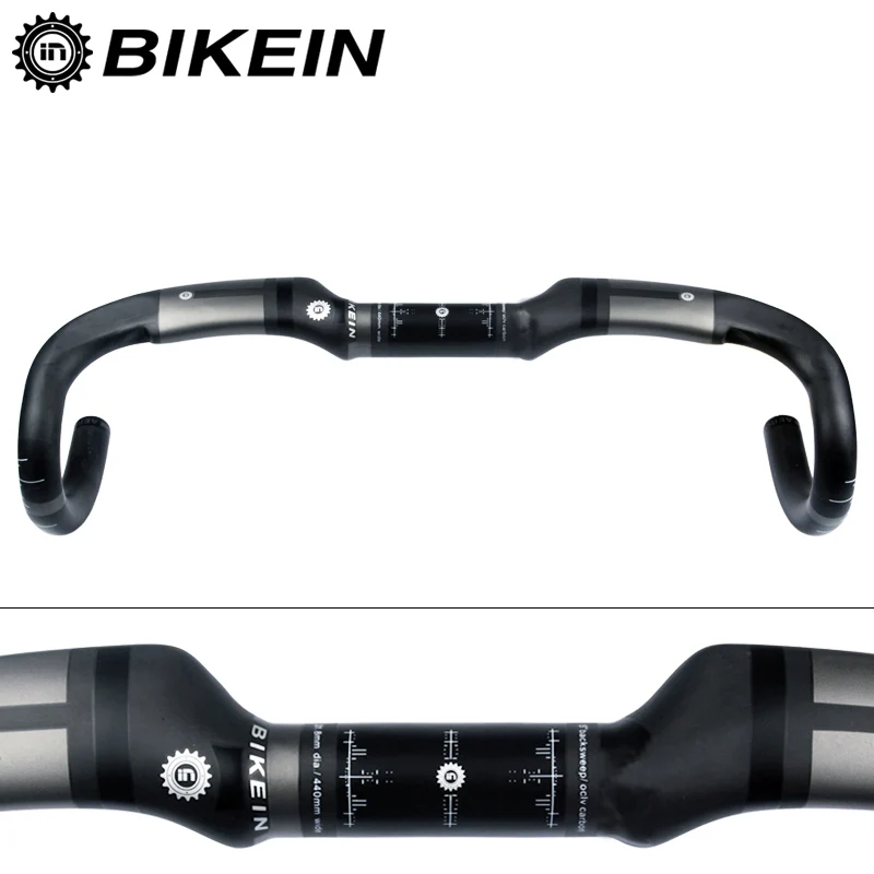 

BIKEIN ultralight 230g Road Bicycle Handlebar UD Carbon Drop Bar 400/420/440mm Road Bike Bent Bar 31.8mm Matte Black bike parts