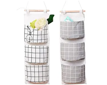 

Wall Mounted 3 Bags Storage Bag Kitchen Supplies Fluid Systems Multilayer Organizer Bags Home Creative Hanging Storage Bags