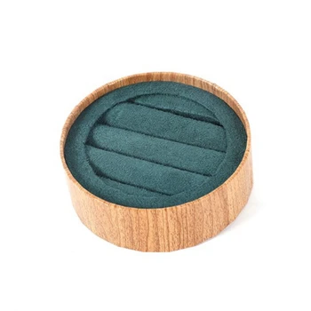 

Ins Dark Green Simple Storage Box Rosewood Grain Jewelry Display Tray