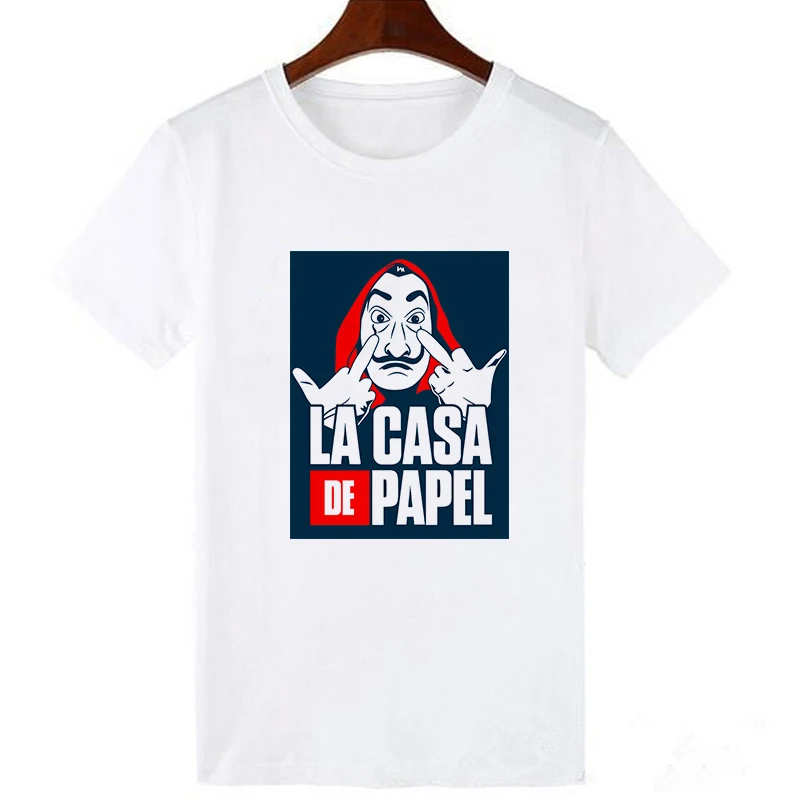 Showtly La Casa De Papel футболка для мужчин и женщин унисекс топы дизайн деньги Heist футболки ТВ серии короткий рукав дом Papel рубашки