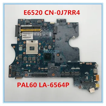 

High quality For Latitude E6520 Laptop motherboard CN-0J7RR4 0J7RR4 J7RR4 PAL60 LA-6564P HM65 DDR3 100% working well