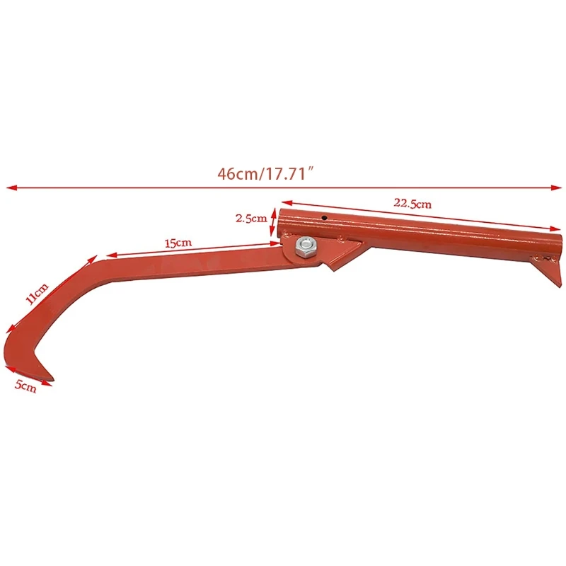 G5AB Indispensable 46cm Forestry Multitool Roller Logging Po-le Garden Backyard Elevator Log Heavy Anti-rust Oblique Hook 6