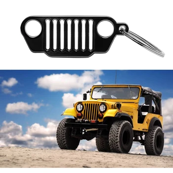 

Silver/Black/Color High Quality mini Silver Stainless Steel style Key Ring Car KeyChain KeyRing for Jeep CJ, JK, TJ, YJ XJ