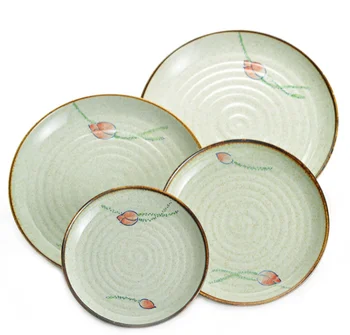 

creative tableware ceramic dinner plates fruit plate desktop decor home dining tray vake nut snack fruit dish steak dish LFB490