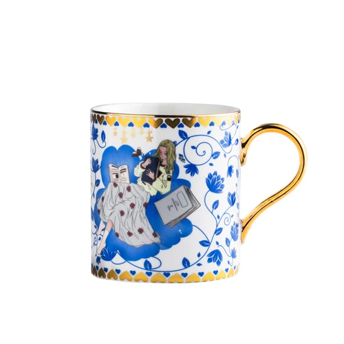 Горячая Распродажа, керамическая чашка для девушек, медовая чашка, креативная семейная Свадебная подарочная чашка для пары - Color: A1
