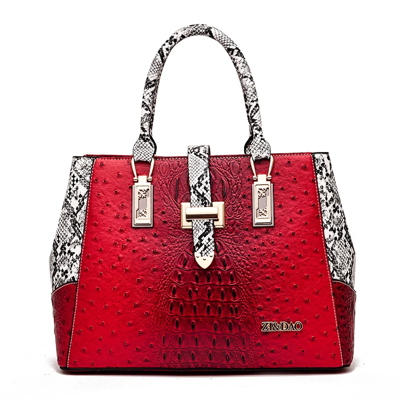 Luxury Women Leather Handbags Alligator Pattern Women Leather Bag Shoulder Bag for Women Sac a Main Femme Ladies Hand Bags