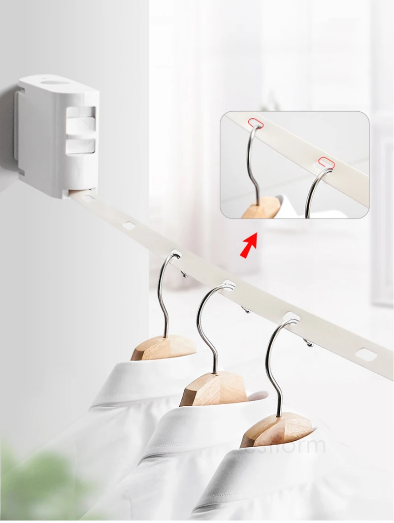 Details about   Balcony Household Invisible Telescopic Clothesline Indoor Clothes Hanger Rope 