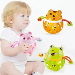 Мультфильм животных мягкая детская погремушка мяч рукоятка колокольчик развивающая игрушка для прорезывания зубов