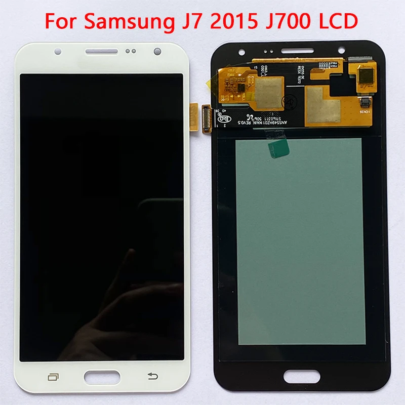 5 ''J700 экран для Samsung J7 2015 ЖК дисплей с рамкой сенсорный дигитайзер в сборе J700F