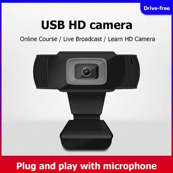 

0.3MP 1MP 2MP HD Webcam with Built-in Microphone Auto Focus USB Plug N Play Web Camera for Windows 10 8 7 PC Android 5.0 TV