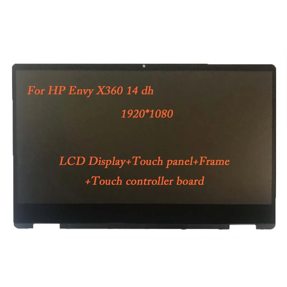 Дигитайзер сенсорного экрана в сборе с рамкой для ноутбука HP Pavilion x360 14 dh 0706nz NV140FHM |