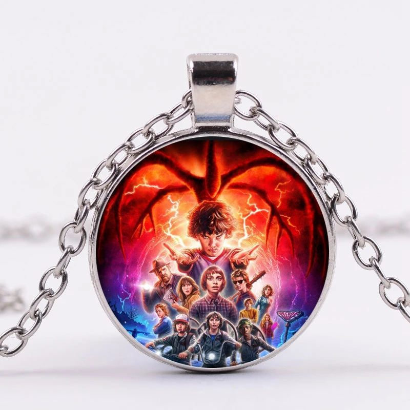 Anime Movie Stranger Things Toy Figure Eleven Dustin Mike Nancy Demogorgon Cosplay Keychain Necklace Kids Toys Gifts