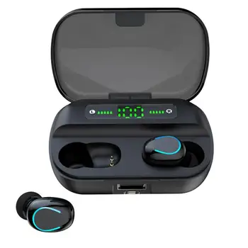 

F9 With Microphone Sports Headset Wireless Bluetooth LED Digital Display Smart Touch 5.0 Binaural 2000mAh Long Charging Box