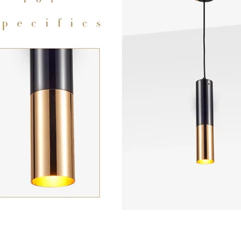 

E14 Hanging Single Head Bar Balcony Decorative Pendant Light Loft Modern Metal Tube Home Easy Install Dining Hall Restaurant