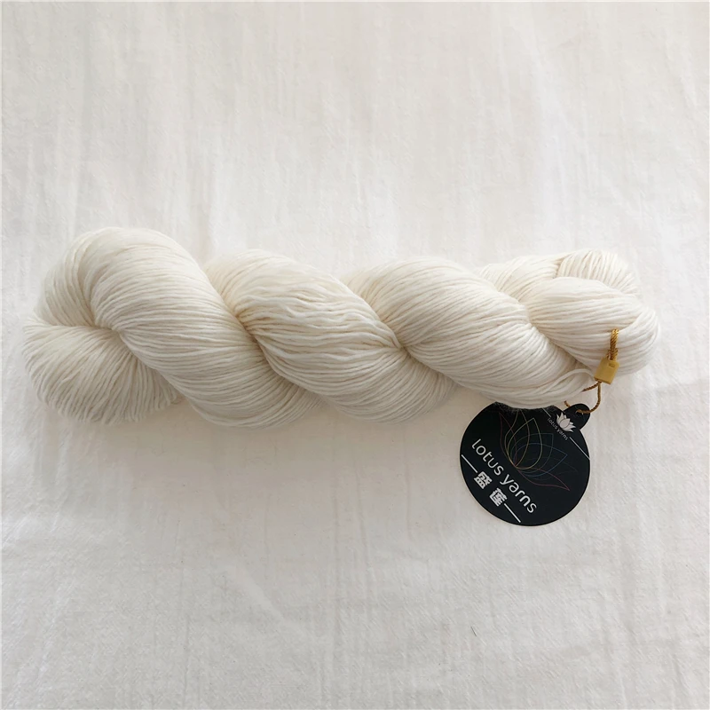 100g Hank 100% Merino Wool Yarn Lace Weight Hand knitting Crochet Soft Yarn Undyed Natural White 1ply 5