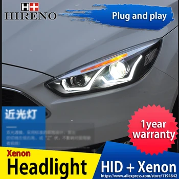 

Car Styling Head Lamp case for Ford Focus 2015-2018 Headlights LED Headlight DRL Lens Double Beam Bi-Xenon HID car Accessories