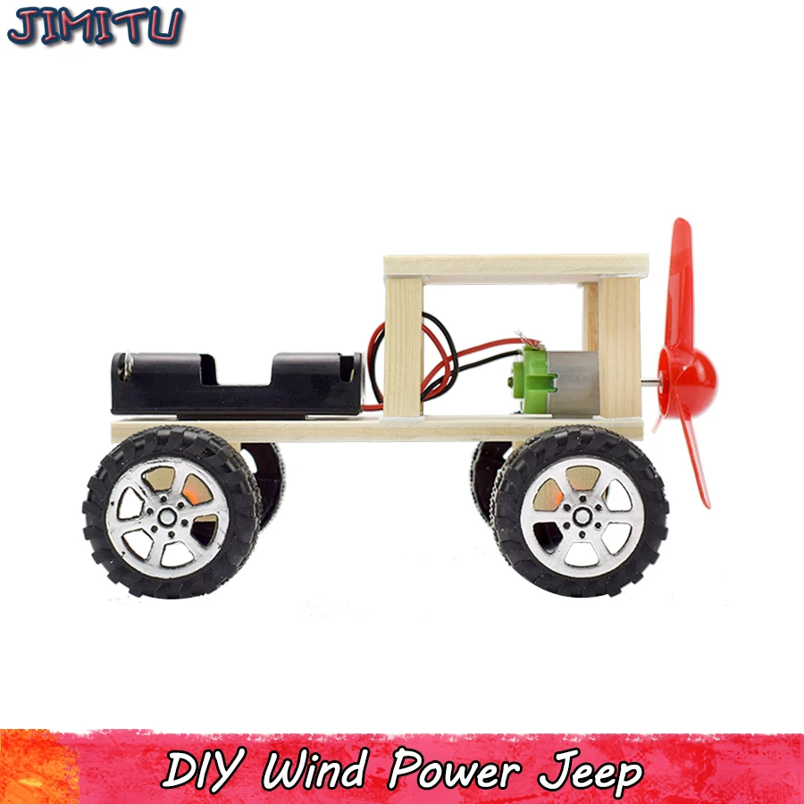 Electric Wind Power Car Science Experiment Children Assembly Model Kits 