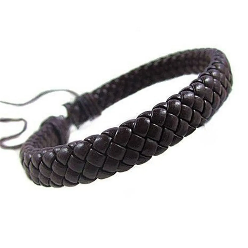 Simple Design Leather Bracelet For Women Men Punk Rope Chain Charms Bangles Gothic Jewelry Gifts A621