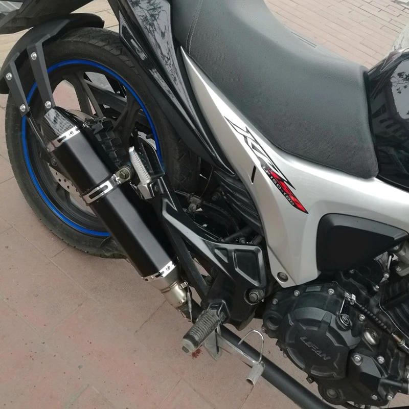 51 мм мотоциклетная универсальная выхлопная труба глушитель мотоциклетная головка с ЧПУ настоящая углеродистая для CBR R1 R6 Escape Moto Two Brothers выхлопная труба